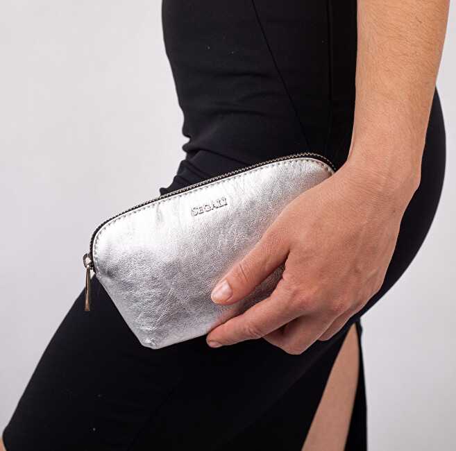 Segali Leather bag etue A4 Sidabrinis