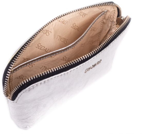 Segali Leather bag etue A4 Sidabrinis