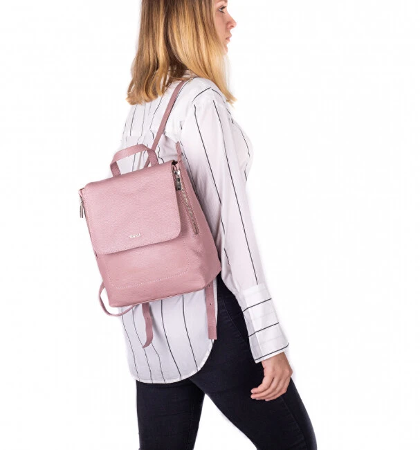 Segali Moteriška odinė kuprinė 9027 Cameo Rose