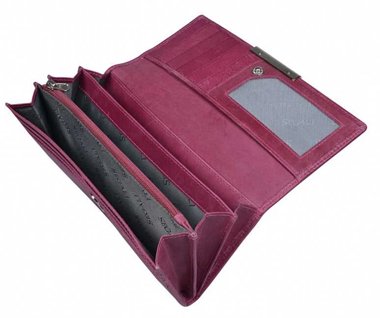 Segali Moteriška odinė piniginė 7066 fucsia