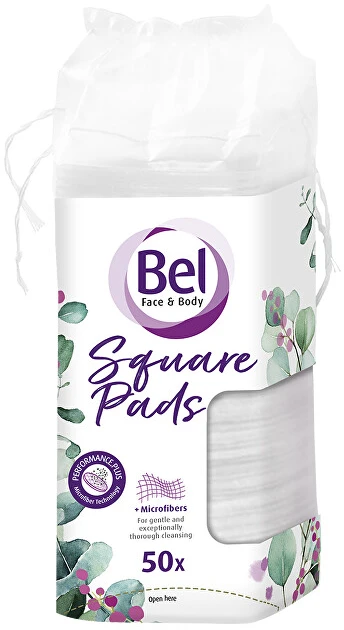 Kvadratinių makiažo valymo pagalvėlių rinkinys „Bel Face & Body Cosmetic“ 3 x 50 vnt.