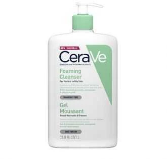 Putojantis veido ir kūno prausiklis normaliai ir riebiai odai Cerave Foaming Cleansing Gel, 1000 ml