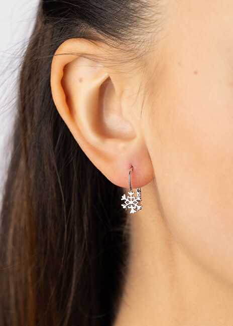 Sidabrinis earrings Snowflake SILVEGOB70566