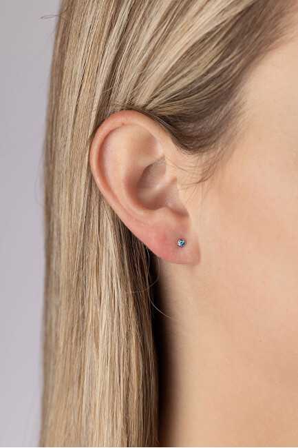 Sidabrinis susegti auskarai su Swarovski cirkoniu 2,5 mm SILVEGOB706025LB