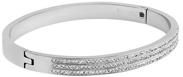 Silvego Andra plieninė apyrankė su Brilliance Zirconia KMM152875