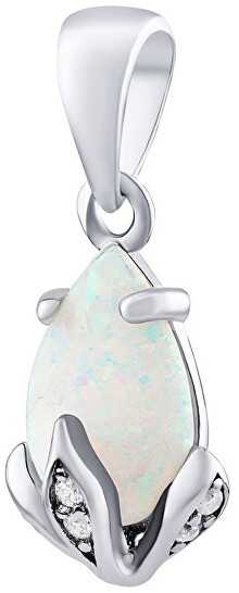 Silvego Sidabrinis Clarissa pakabukas su Baltas Opal ir Brilliance Zirconia JJJ1267PW