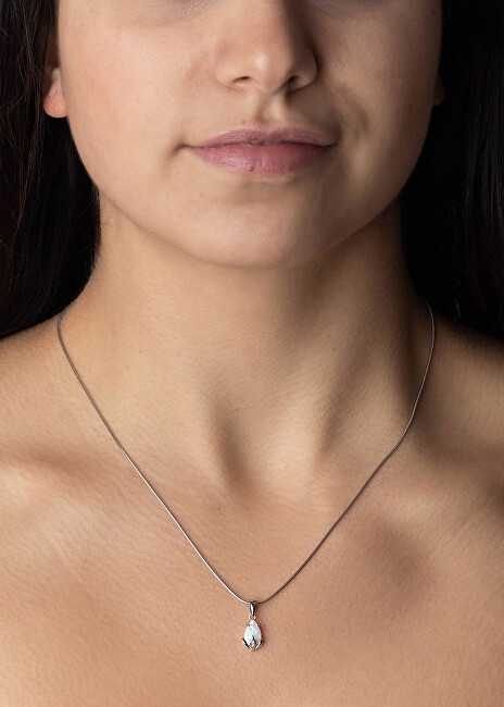 Silvego Sidabrinis Clarissa pakabukas su Baltas Opal ir Brilliance Zirconia JJJ1267PW