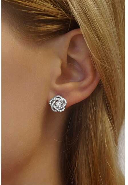 Silvego Sidabrinis papuošalų rinkinys ROSALYN su tikru Topaz Swiss ir Brilliance Zirconia JJJS0088TS (auskarai, pakabukas)