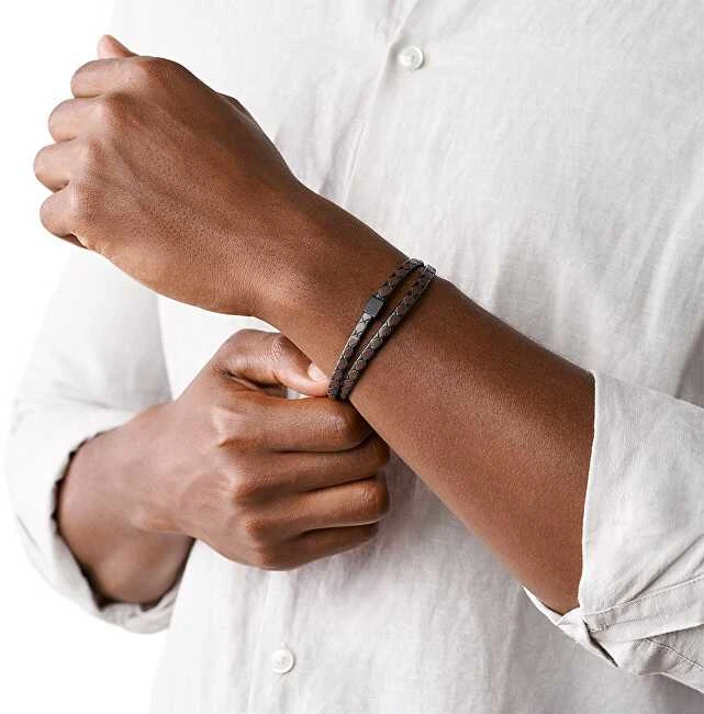 Skagen Double leather bracelet for men Hulsten SKJM0185998