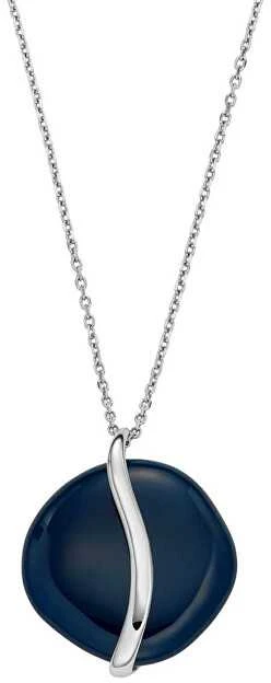 Skagen Originalus karoliai iš plieno su stikliniu pakabuku Sea Glass SKJ1809040