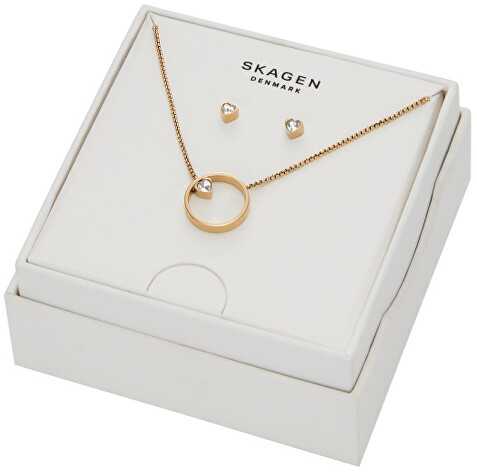 Skagen Romantiškas paauksuotų papuošalų rinkinys Kariana SKJB1014SET