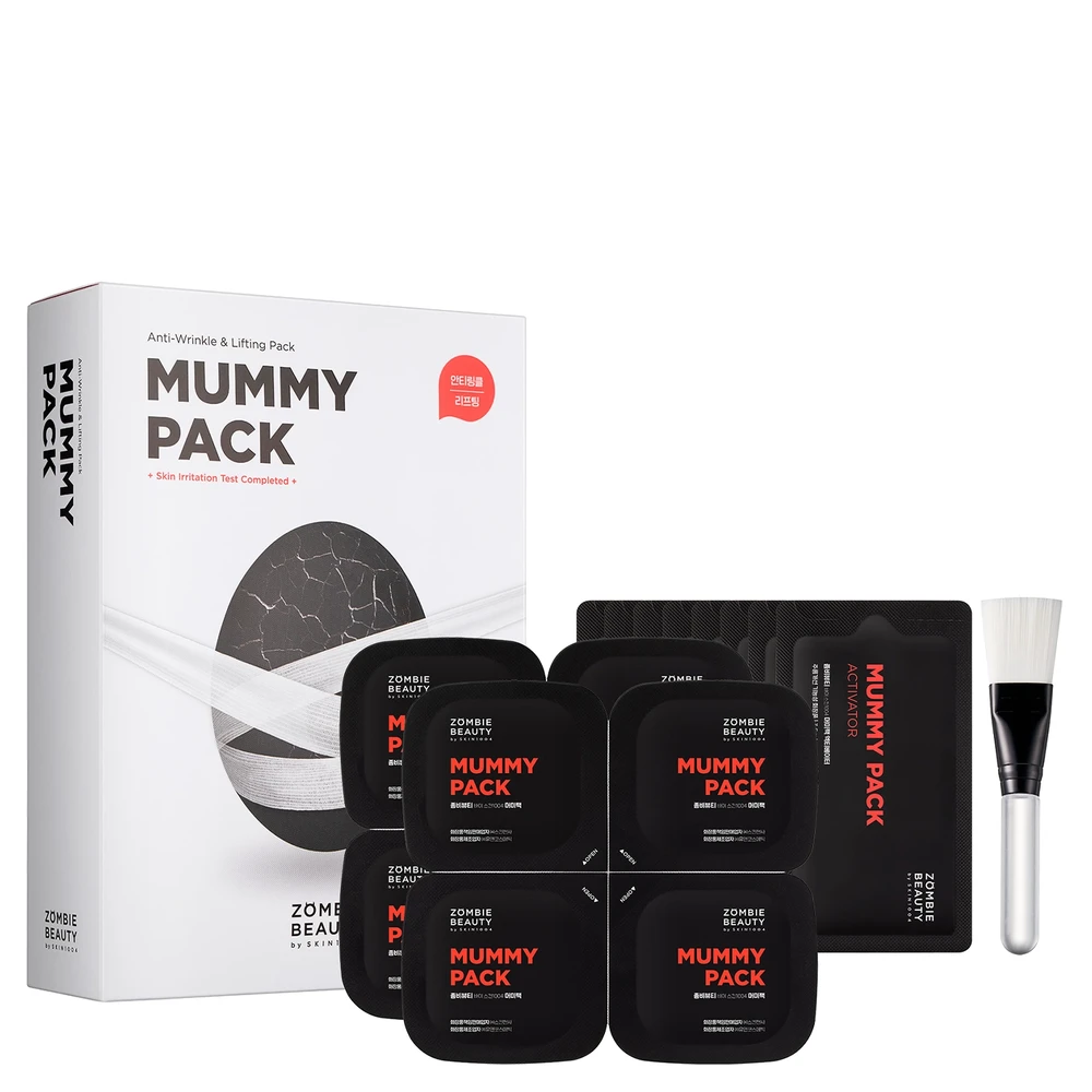 SKIN1004 Zombie Beauty Mummy Pack Senėjimą stabdančių veido kaukių rinkinys aprašymas - Prekės nuotrauka