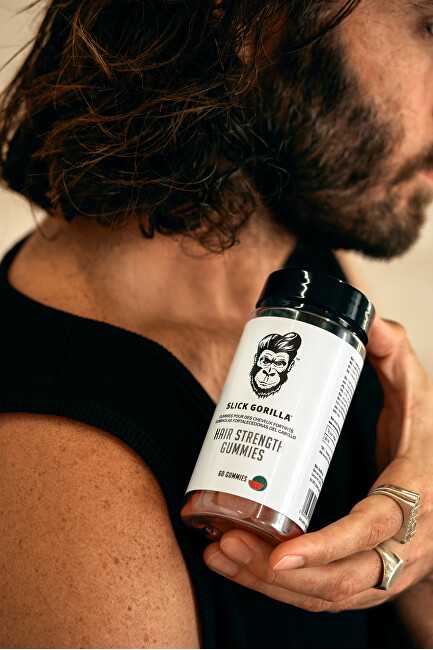 „Slick Gorilla“ vitaminų meškiukai plaukų stiprinimui, 60 vnt.