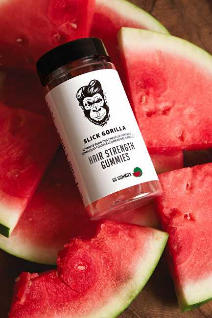 „Slick Gorilla“ vitaminų meškiukai plaukų stiprinimui, 60 vnt.