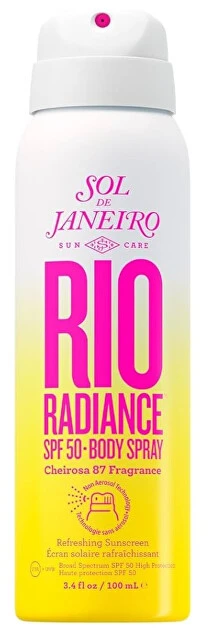 Sol De Janeiro Rio Radiance Body Purškiklis SPF 50 apsauginė kūno dulksna, 100 ml