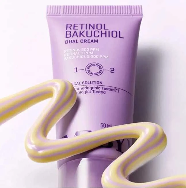 SOME BY MI Retinol Bakuchiol Dual Kreminis - dvigubos formulės kremas su retinoliu ir bakuchiolu, 50 ml