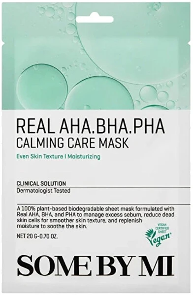 Some By Mi Raminančių veido kaukių rinkinys Real AHA-BHA-PHA (Calming Care Mask) 20 x 20 g