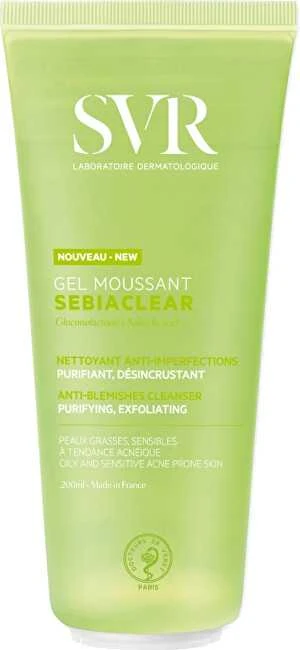 Svr Sebiaclear Gel Moussant bemuilis veido prausiklis jautriai, riebiai, probleminei odai, 400 ml