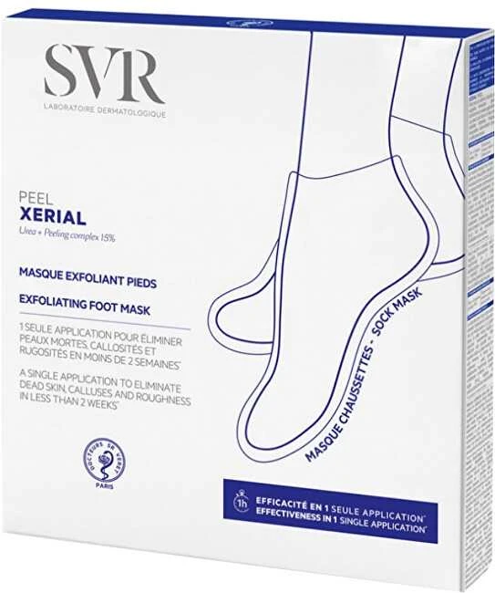Svr Xérial Peel Mask Exfoliating Foot Mask rūgtinė atsluoksniuojamoji pėdų kaukė, 1 pora