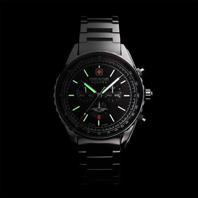 Laikrodis Swiss Military Hanowa Šveicarijos kariškiai Hanova Šveicarijos kariniai padegimai Chrono SMWGI0000303