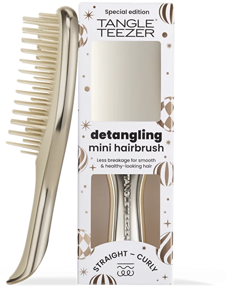 Tangle Teezer The Ultimate Detangler Mini Chrome Champagne Gold Hair