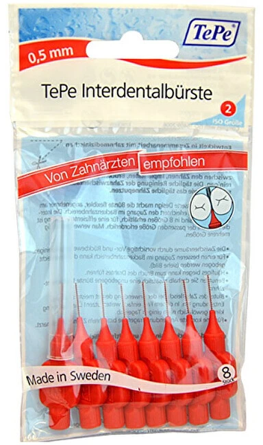 TEPE originalus raudonas dydis 2 0,5mm 8szt