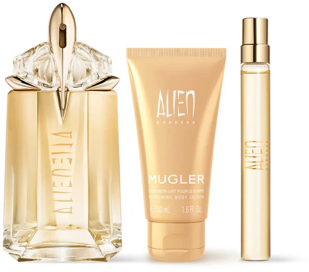 Thierry Mugler Alien Goddess rinkinys moterims (EDP, 60 ml + EdDP, 10 ml + kūno losjonas, 50 ml)