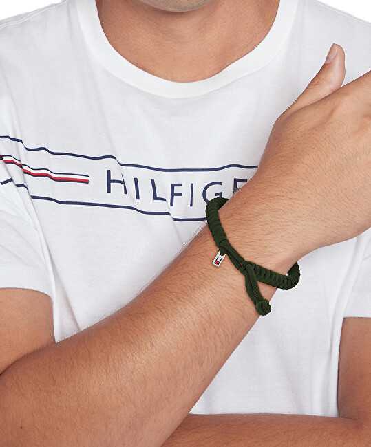 TOMMY HILFIGER Papuošalai 2790594. Apyrankė, žalia. Vyriška.
