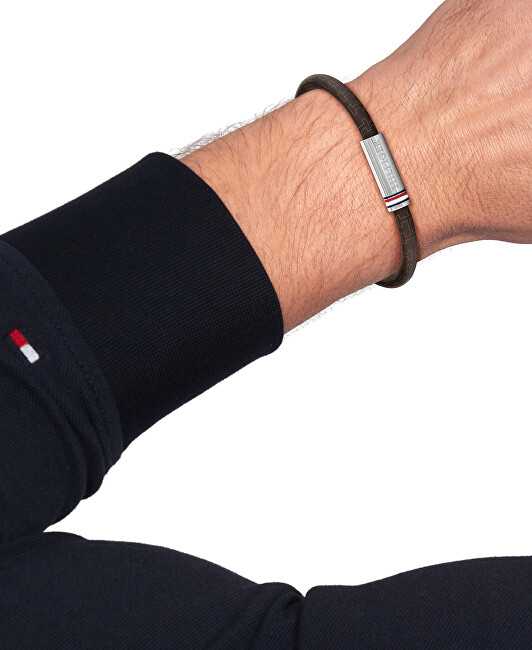 Tommy Hilfiger Vyriška ruda apyrankė iš dirbtinės odos Printed Cord 2790703