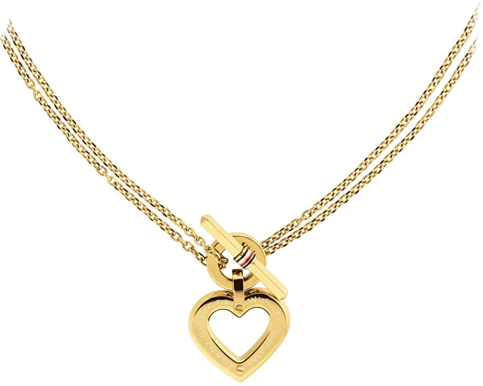 Tommy Hilfiger Žavus dvigubas vėrinys su širdies formos pakabuku „Toggle Heart“ 2780968