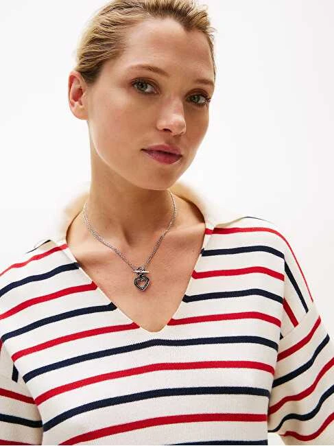 Tommy Hilfiger Žavus dvigubas vėrinys su širdies formos pakabuku „Toggle Heart“ 2780968