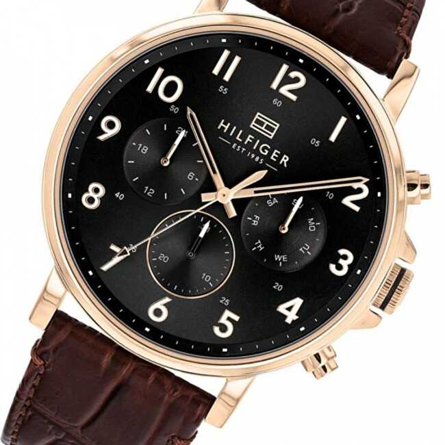 Vyriškas laikrodis Tommy Hilfiger Daniel 44 mm juodas ciferblatas