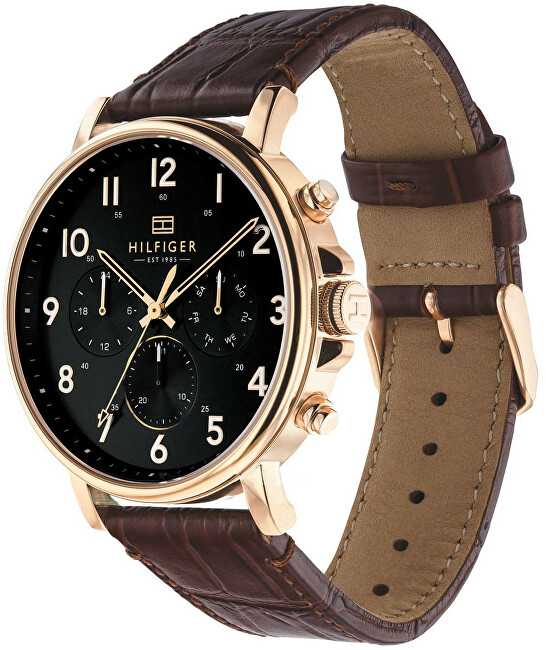 Vyriškas laikrodis Tommy Hilfiger Daniel 44 mm juodas ciferblatas