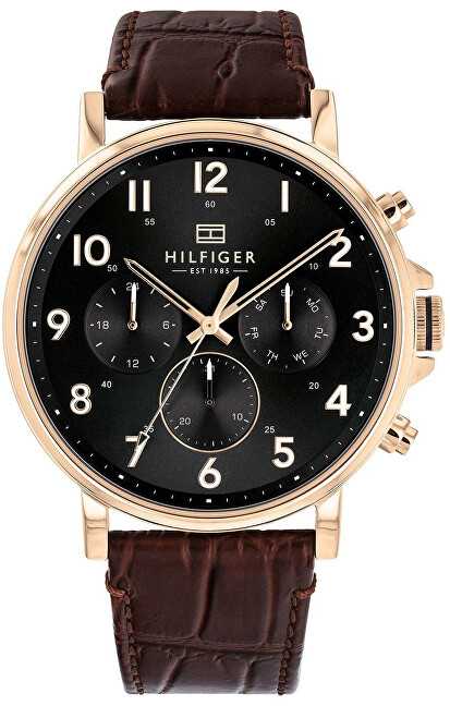 Vyriškas laikrodis Tommy Hilfiger Daniel 44 mm juodas ciferblatas