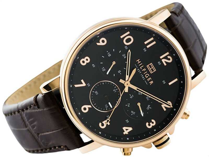 Vyriškas laikrodis Tommy Hilfiger Daniel 44 mm juodas ciferblatas