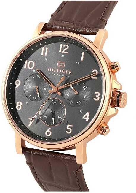 Vyriškas laikrodis Tommy Hilfiger Daniel 44 mm juodas ciferblatas