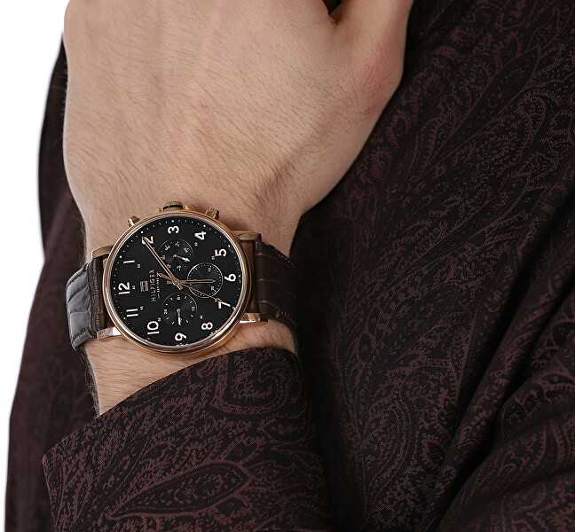 Vyriškas laikrodis Tommy Hilfiger Daniel 44 mm juodas ciferblatas