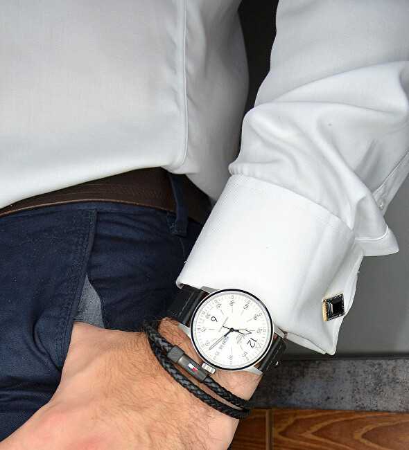 Tommy Hilfiger Elegant juodas leather bracelet 2790262S