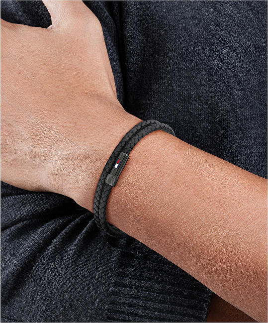 Tommy Hilfiger Elegant juodas leather bracelet 2790262S