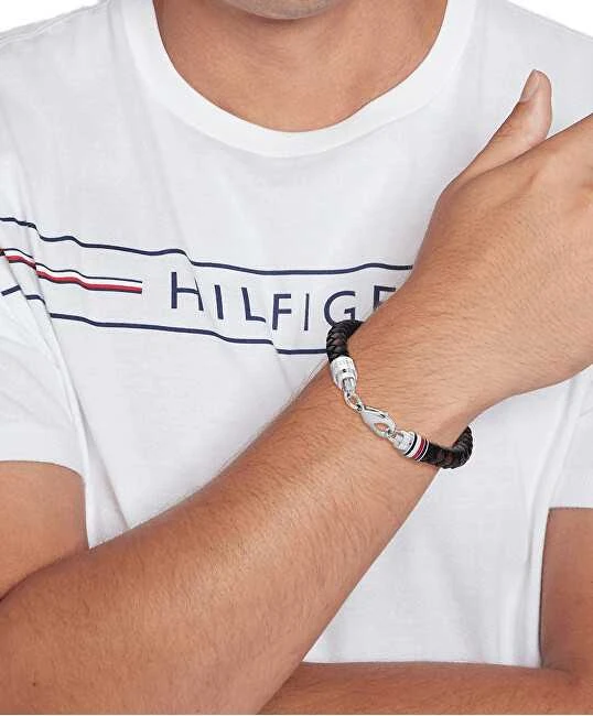 Tommy Hilfiger Madinga vyriška odinė apyrankė „Tyson 2790632“