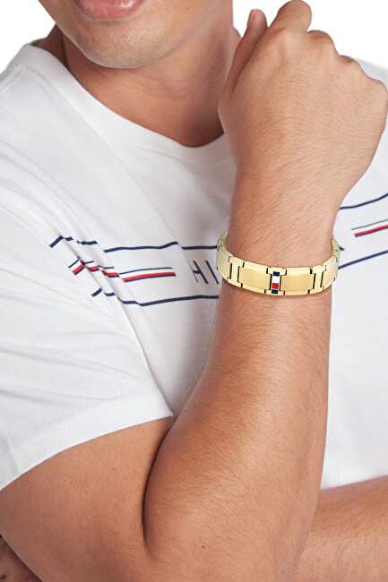 Tommy Hilfiger Auksuota madinga plieninė apyrankė Jameson 2790658