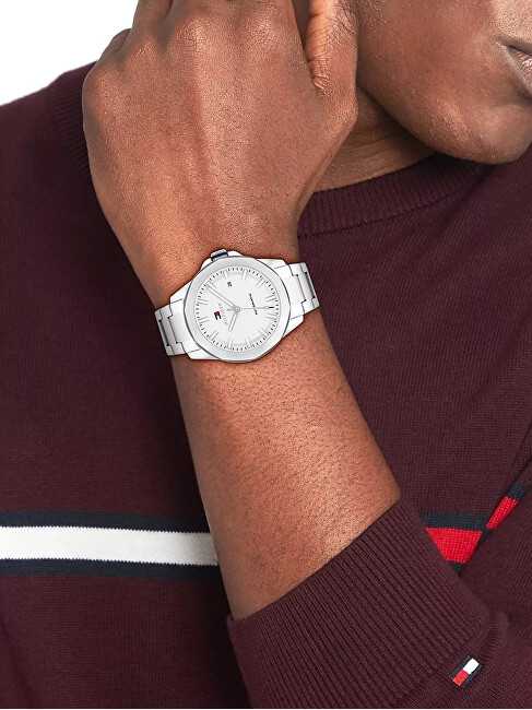 Laikrodis TOMMY HILFIGER 1710695. Automatinis, Balta Spalv. Vyriški.