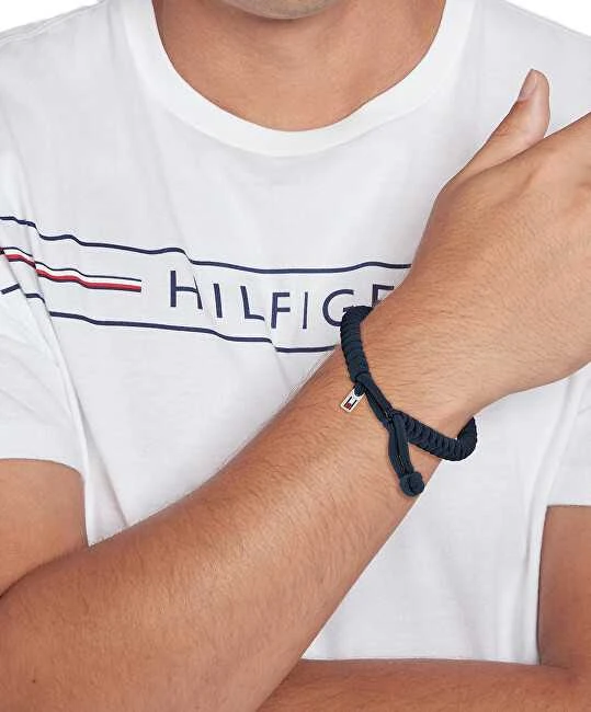 Tommy Hilfiger Mėlyna nailono pinta apyrankė Axel 2790592