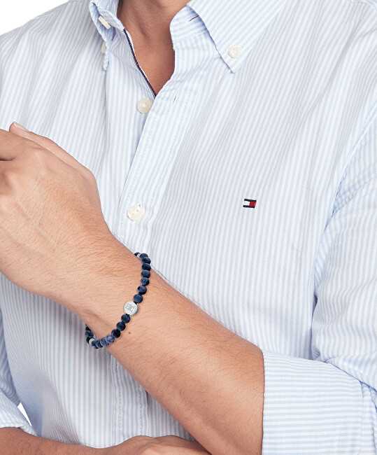 Tommy Hilfiger Mėlyna sodalito karoliukų apyrankė Karoliukai 2790608