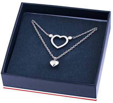 Originalus Tommy Hilfiger Minimal Hearts plieno papuošalų rinkinys 2770148