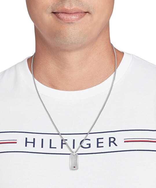 Tommy Hilfiger Stilingas vyriškas karoliai su kariniu ženkleliu Jameson 2790627