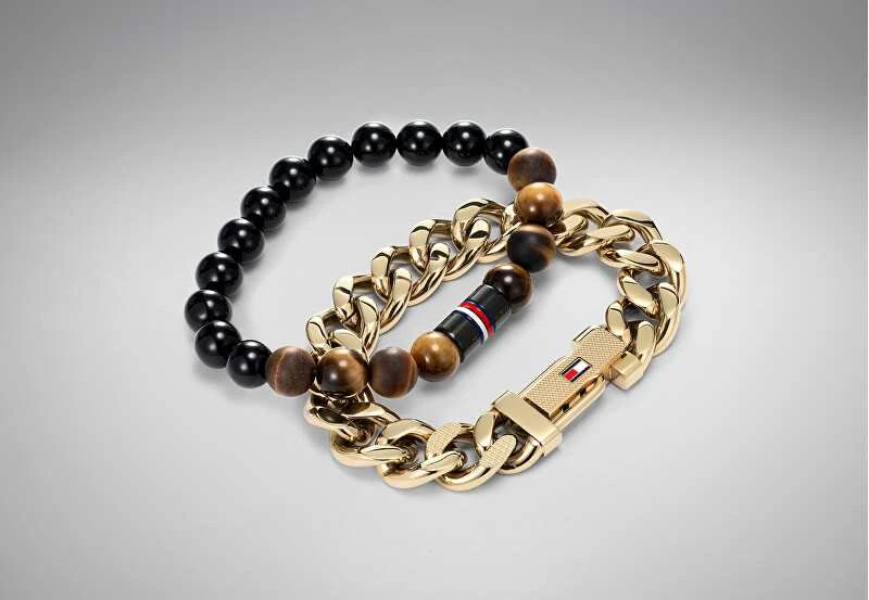 Tommy Hilfiger Vyriška apyrankė su karoliukais Jameson 2790631