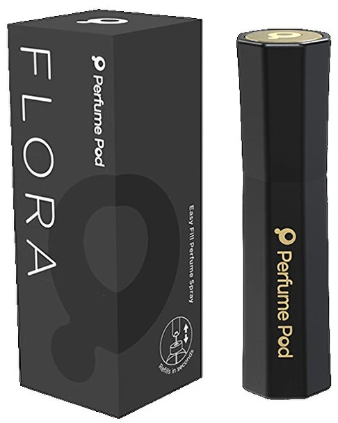 Travalo Perfume Pod Flora Juodas pildomas kvepalų buteliukas (atomaizeris), 5 ml