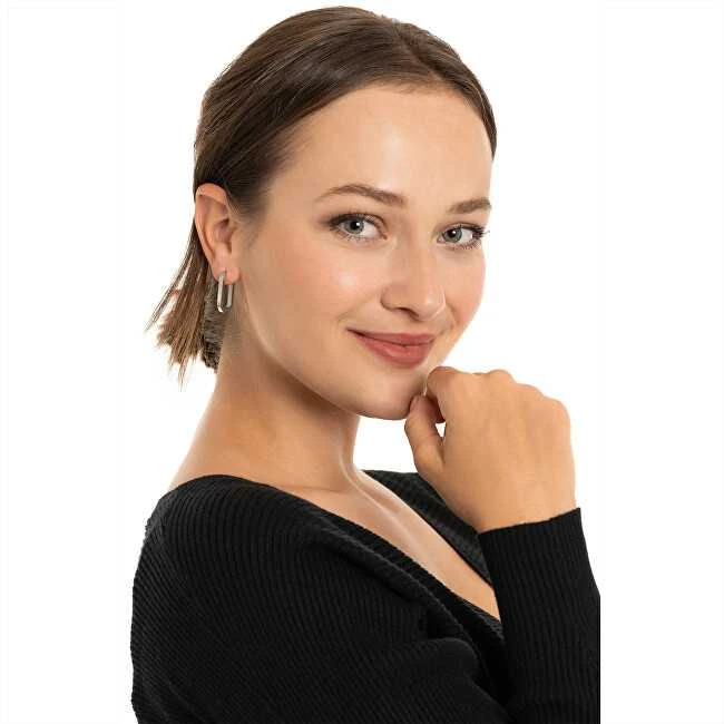 Troli Timeless steel oval earrings VAAXF342S