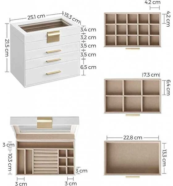 Troli Ryškus organizatorius / papuošalų dėžutė papuošalams